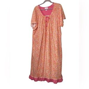 Pink orange and gold nightgown with Relaxed Fit
